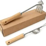 Two gardening tools on a plain background